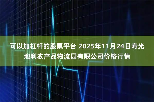 可以加杠杆的股票平台 2025年11月24日寿光地利农产品物流园有限公司价格行情